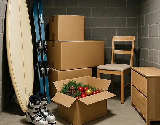Box de stockage sécurisé pour des affaires saisonnières